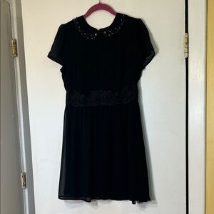 Topshop Black Mini dress with Embellishments
